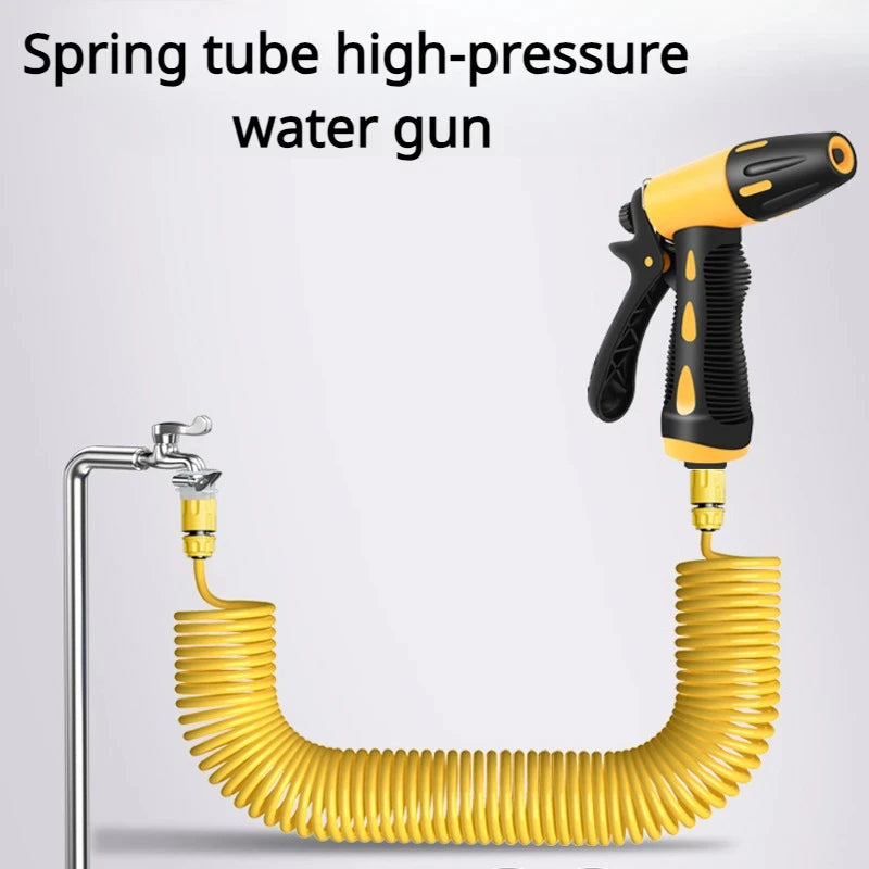 Furtun Extensibil cu Pistol de inalata Presiune- Pentru Masina , Gradina, Si suprafete exterioare.